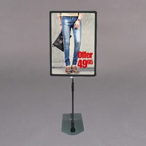 Flex sort plastikkramme med teleskopstang