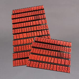 Betongstempel alfabet/tall x3