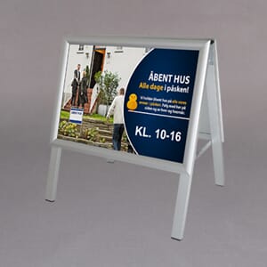 Alu line gatebukk. Sølv. Flere størrelser A3 horisontal