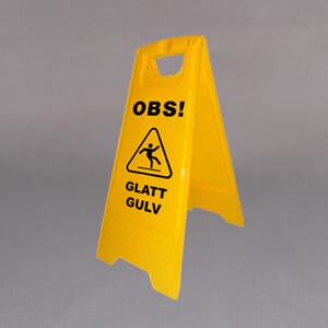 Advarselskilt plast Glatt gulv