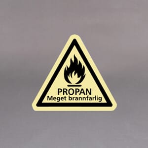 PROPAN meget brannfarlig  20x18cmx18cm