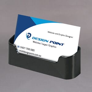 Visittkortholder aluminium 9.3cmx1,7cm Sort