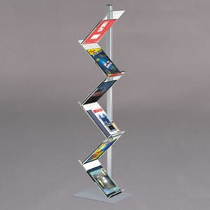 Brosjyrestativ akryl/aluminium