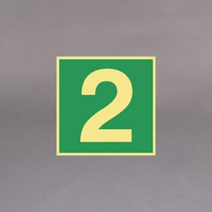Plastskilt etterlysende utg. skilt Tallet 2 20x20cm