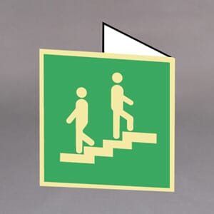 Etterlysende plogskilt Trapp 20x20cm