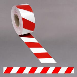 Sperrebånd rød/hvit standard