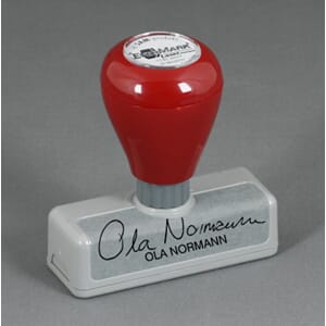 Evermark Stempel med signatur/navnfortyder