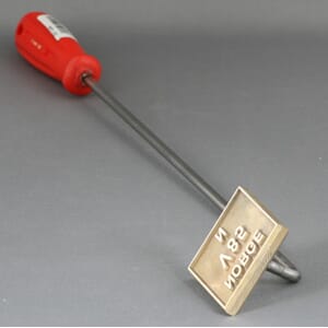 Kjøttstempel i stål kvadrat