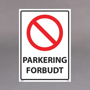 Parkering forbudt skilt
