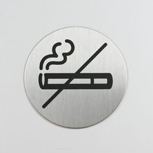 Stålskilt rundt m/pictogram