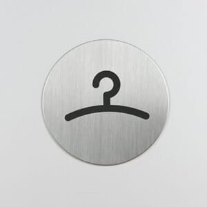 Stålskilt rundt m/pictogram