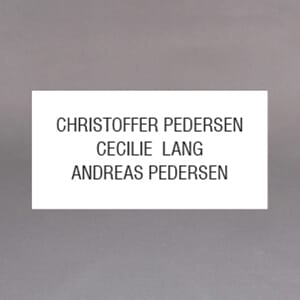 Postkasseskilt plast