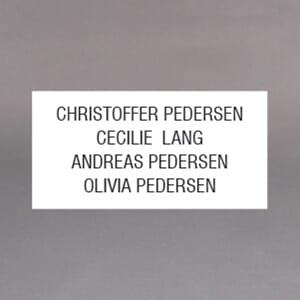 Postkasseskilt plast