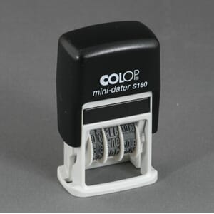 Colop m/Lagertekster 4mm datohøyde.