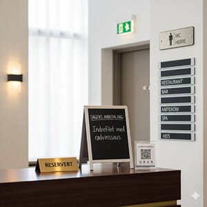 Skilt for hotell og restauranter