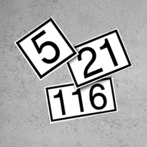 Husnr.skilt 15 x 15cm