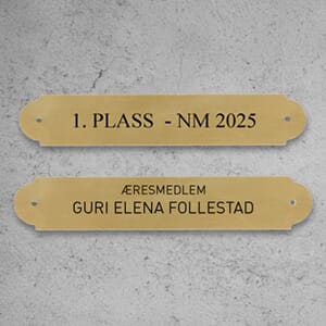 Maleriskilt med gravering