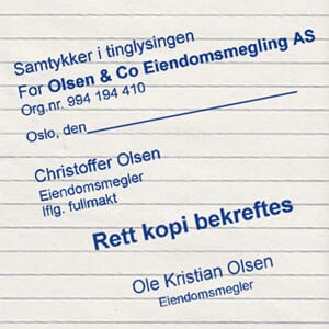 Stempler for eiendomsmeglere