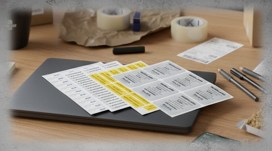 Etiketter på ark. Fleksibelt og enkel løsning