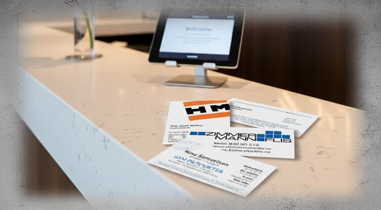 Visittkort enkeltsidig og dobbeltsidige